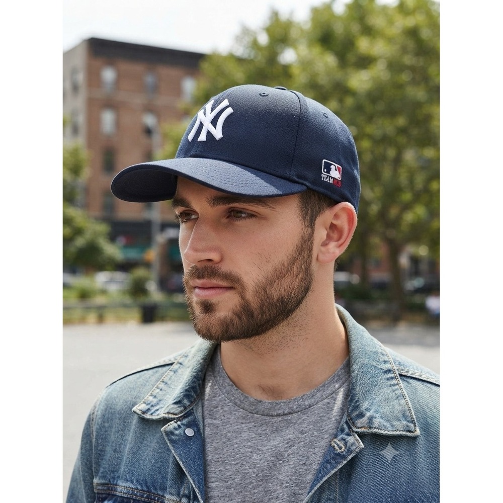 Oc Sports New York Yankees Hat Navy Blue Osfm Baseball Cap Snapback Logo